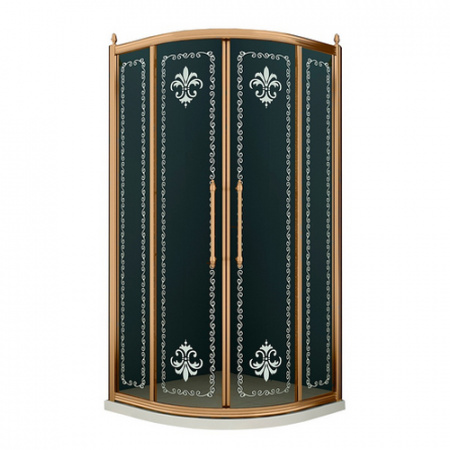 Душевой уголок Cezares Retro RETRO-A-R-2-90-SCORREVOLE-CP-Br 90х90 бронза фото