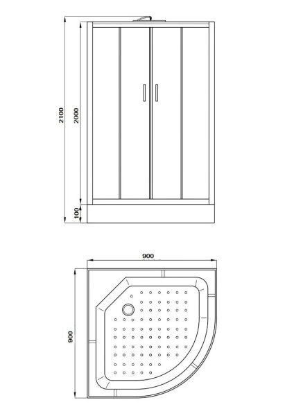 Душевая кабина Parly Classic EC931 90x90 фото
