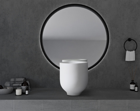 Накладная раковина Abber Stein AS2618 40x40 белая матовая фото