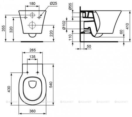 Унитаз с инсталляцией Ideal Standard Connect Air R031001 фото