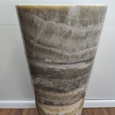 Раковина напольная из оникса Grey ON-01366 (40*40*90) фото