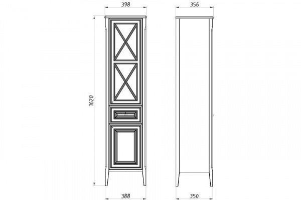 Пенал ASB-Woodline Монте 40 10801 фото