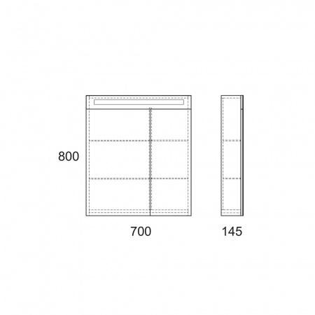 Зеркало-шкаф OWL 1975 Nyborg 70 OW06.06.00 фото
