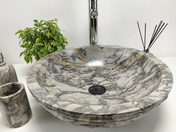 Накладная раковина из мрамора Bowl Doreng Marmo BM-00978 (45*45*15) фото