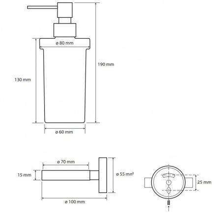 Дозатор для жидкого мыла Bemeta Dark 104109010 фото