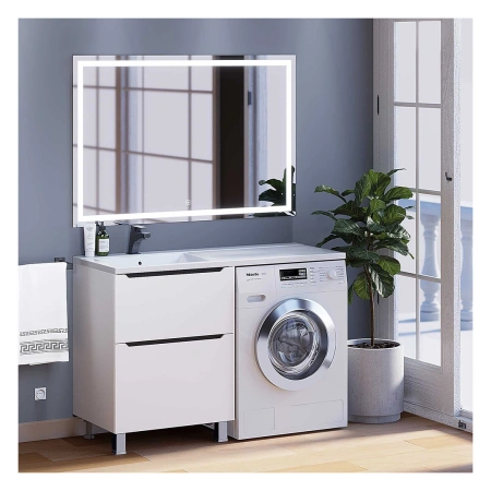 Тумба под стиральную машину Uperwood Tanos 120 291120334 белая/графит фото