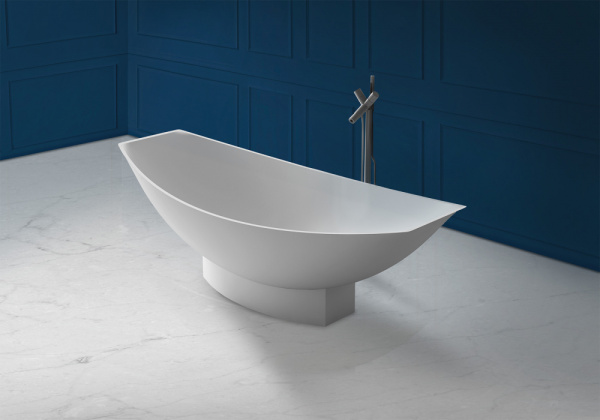 Ванна из искусственого камня Abber Stein AS9610 180x80 белая матовая фото