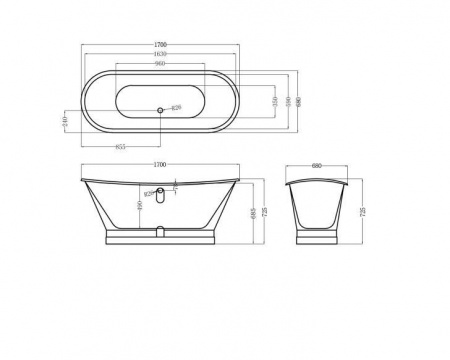 Чугунная ванна Elegansa Sabine Polished 170х70 фото