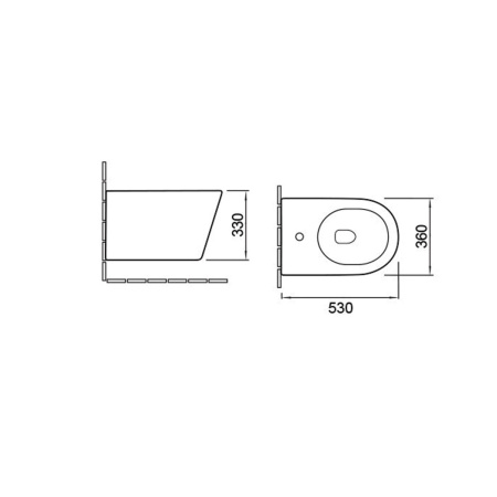 Биде подвесное Vincea Q-Line VB1-11G1B фото