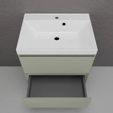 Тумба подвесная под раковину Style Line Манхэттен 60 ЛС-00002367 олива фото