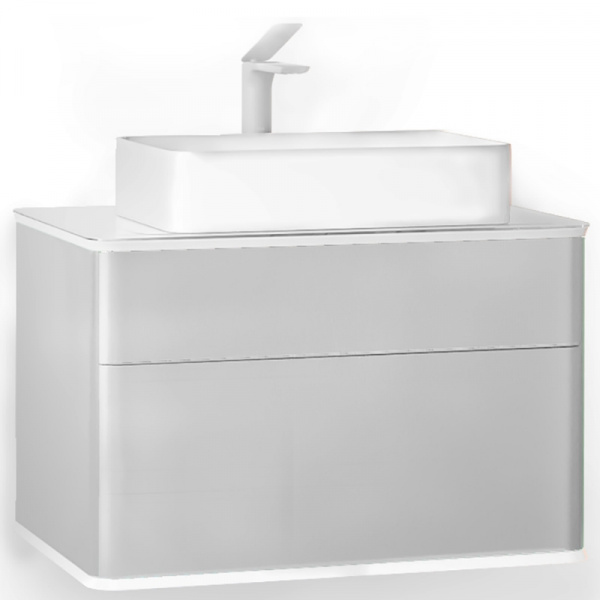 Тумба под раковину Jorno Pastel Pas.01.82/P/GR 80 см серый фото