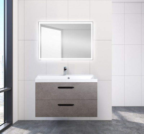 Тумба под раковину Belbagno Aurora AURORA-900-2C-SO-PG Pietra Grigio фото