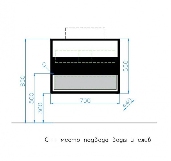 Тумба со столешницей Style Line Амстердам 70 ЛС-000010041 фото