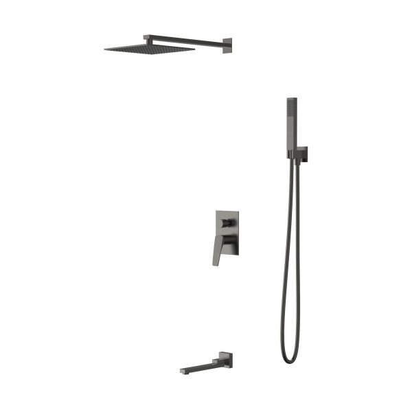 Душевая система скрытого монтажа Vincea Puro VSFW-5P1GM вороненая сталь фото