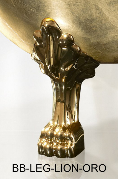 Акриловая ванна BelBagno BB06-1550-ORO 155х76 на ножках фото