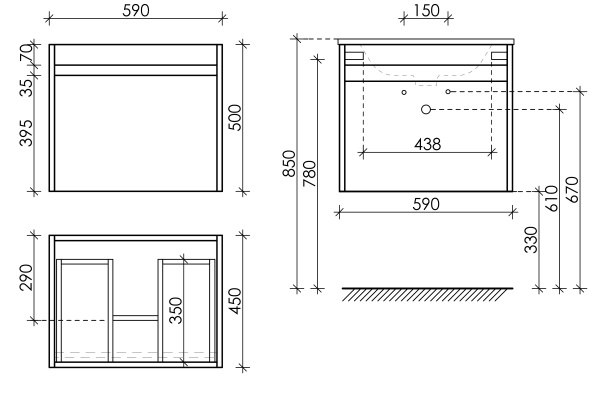 Тумба под раковину Sancos Smart SM60E дуб бардолино/белый фото