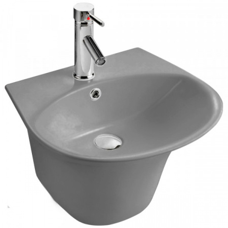 Раковина-моноблок подвесная WeltWasser Telbach TELBACH 006 MT-GR серый матовый фото