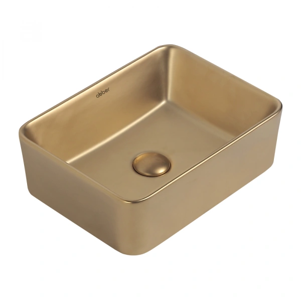 Накладная раковина Abber Rechteck AC2213MMG 40x30 золото матовое фото