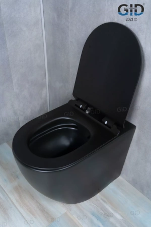 Унитаз приставной Gid TRS-269BM черный матовый фото