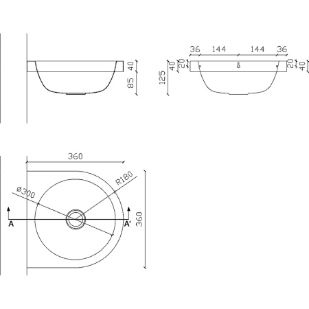 Раковина антивандальная Nofer 13036.A.S  фото