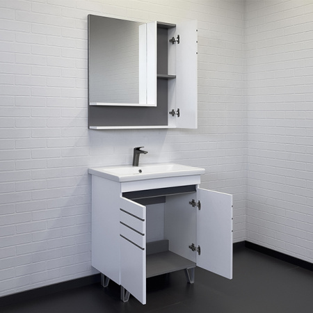 Зеркало со шкафчиком Comforty Нарва-70 00-00001285 фото