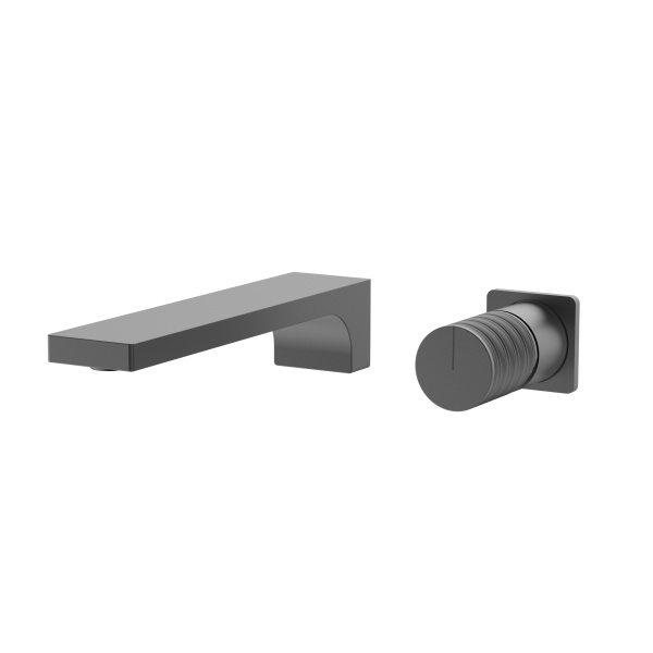 Настенный смеситель для раковины Vincea Domus VBFW-5DM01GM вороненая сталь фото