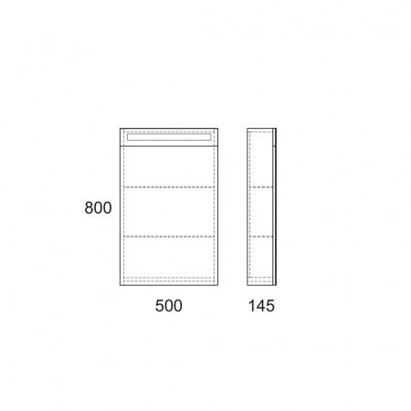 Зеркало-шкаф OWL 1975 Runn 50 OW07.05.00 фото