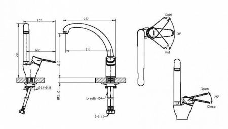 Смеситель для кухни Bravat Emeralda F7135147CP-1-RUS фото