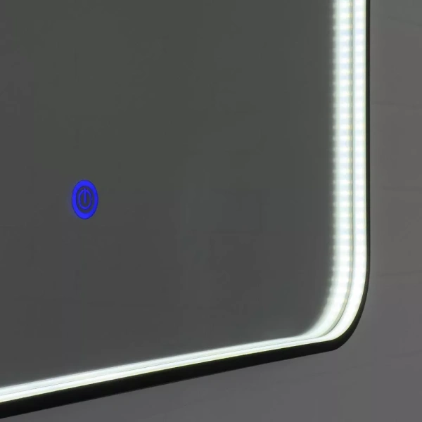 Зеркало с подсветкой LED IC-подсветка холодный свет, сенсорное Comforty Ситара-60 00-00020613 черное матовое фото