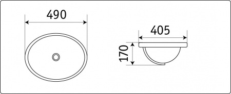 Раковина CeramaLux N 1203 49x40 фото