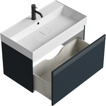 Тумба под раковину Aqwella Pure 81 PUR0108GRM серая фото