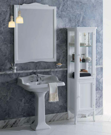 Зеркало в деревянной раме Simas Arcade ARS2 белое 83 см фото