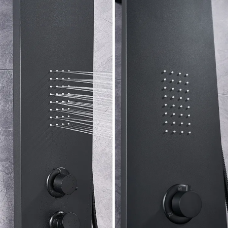 Душевая панель Cerutti SPA Chika СТ9255 черная матовая фото