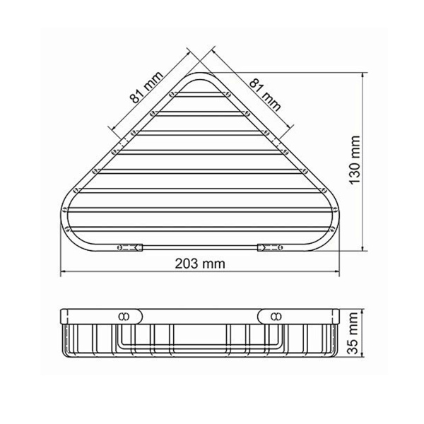 Металлическая полка угловая WasserKRAFT K-733 BRUSHED GOLD фото