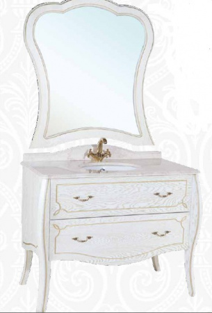 Зеркало Bellezza Грация Люкс 90 белое фото