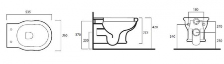 Унитаз подвесной Tiffany World Bristol TWBR51bi фото