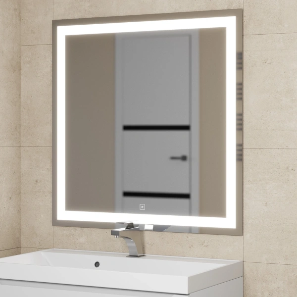 Зеркало с подсветкой и обогревом Uperwood Tanos 291020222 80x80 фото