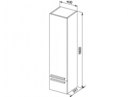 Шкаф-пенал для ванной Aquanet Нота 40 00165407 фото