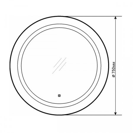 Зеркало Comforty Круг-75 светодиодная лента, сенсор фото