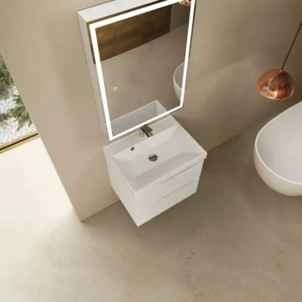 Тумба под раковину Aquame S3 AQM900360WH 60 см, белая фото