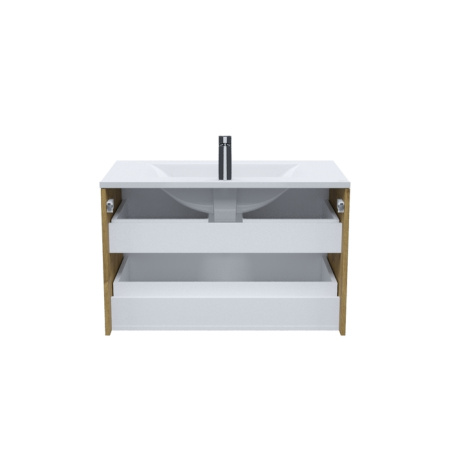 Тумба с раковиной Iddis Bild BIL80V0i95K 80 см, дуб светлый фото