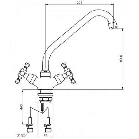 Смеситель для кухни Kaiser Carlson Style 11077 фото