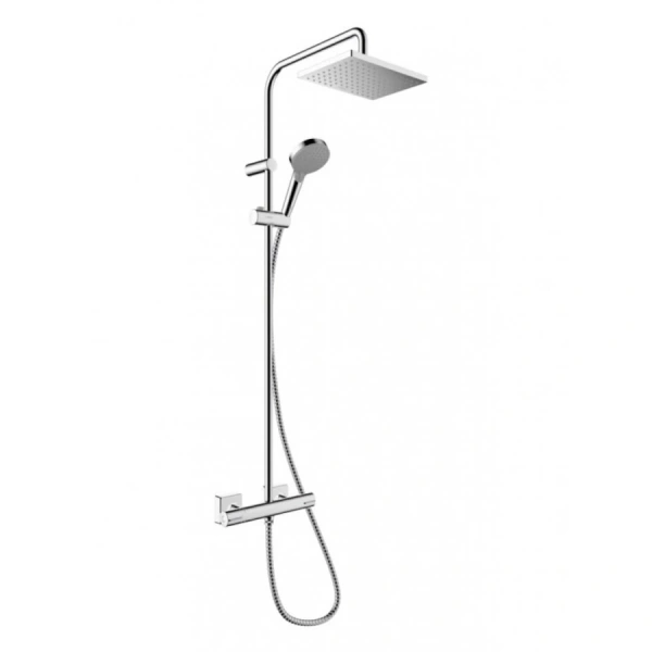 Душевая система (стойка) с термостатом Hansgrohe Vernis Shape Showerpipe 230 1jet 26286000 хром фото
