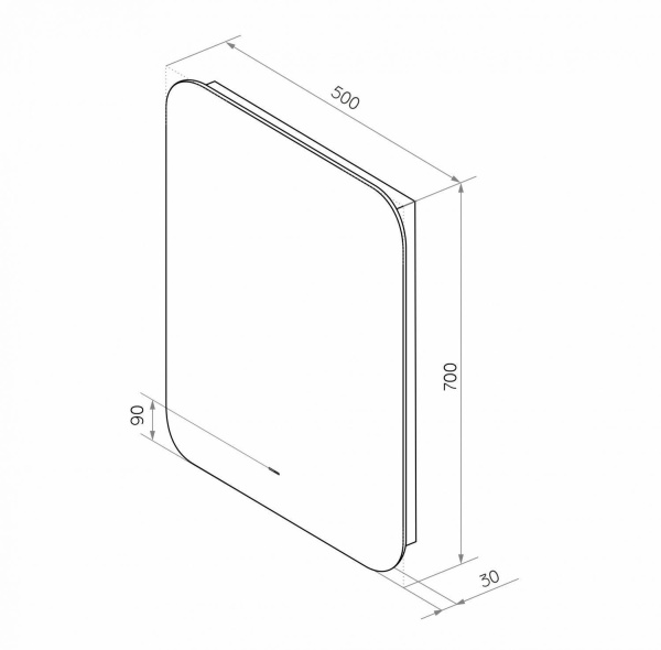 Зеркало с подсветкой Art&Max Ravenna AM-Rav-500-700-DS-F 50x70 фото