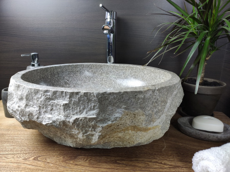 Накладная раковина из оникса Indo Erozy Grey EO-00268 фото