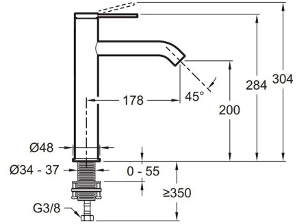 Высокий смеситель для раковины Jacob Delafon Grands Boulevards E77959-4AND-CP фото