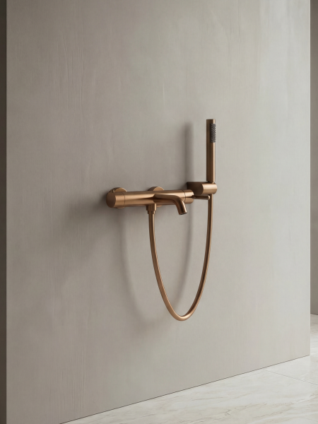Смеситель для ванны с душем AltroBagno Юнион (Unione) AltroBagnoUnione0223BC матовая медь фото