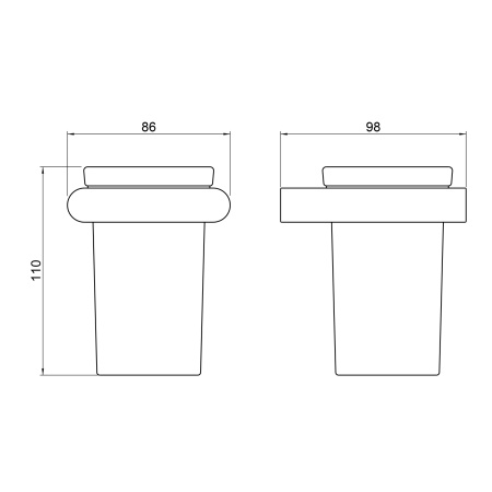Стакан для зубных щеток Timo Luiro 18433/03 черный матовый фото