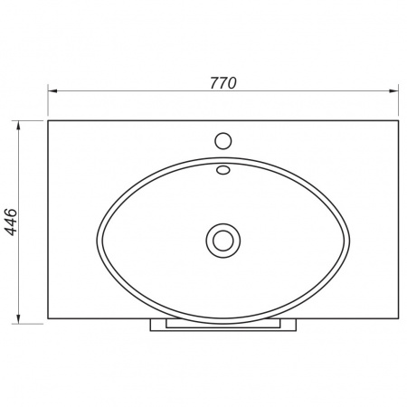 Столешница Kaksa Бруклин 004592 80 см черный мрамор фото