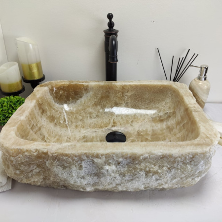 Накладная раковина из оникса Erozy Sunset EO-00737 (53*42*15см) фото